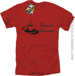 Bez Espresso Mam Depresso - Koszulka męska red