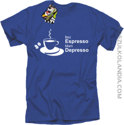 Bez Espresso Mam Depresso - Koszulka męska royal