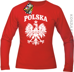 Polska - Longsleeve męski czerwony 
