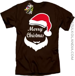 Merry Christmas Barber - Koszulka męska brąz 