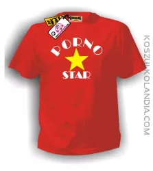 Koszulka męska Porno Star czerwona