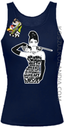 Audrey Hepburn RETRO-ART - Top damski granat 