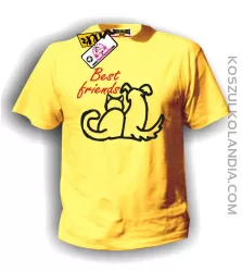 Best frends- Najlepsi przyjaciele- koszulka męska żółta