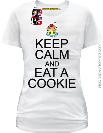 koszulka t shirt tshirt brąz brazowy brown - keep calm and eat a cookie - 20140509.png