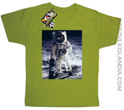 Kosmonauta z deskorolką - koszulka dziecięca kiwi 