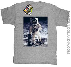 Kosmonauta z deskorolką - koszulka dziecięca melanż 