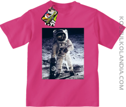 Kosmonauta z deskorolką - koszulka dziecięca fuchsia 