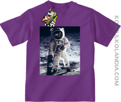 Kosmonauta z deskorolką - koszulka dziecięca fiolet 