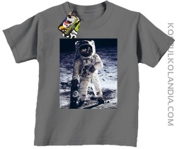 Kosmonauta z deskorolką - koszulka dziecięca szara 
