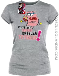 Wszystkie świnie krzyczą TRYBSON - koszulka damska