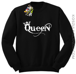 Queen Simple - Bluza standard bez kaptura czarna 