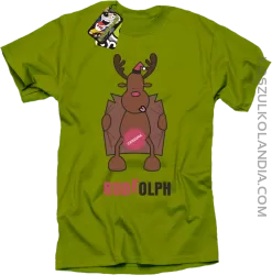 Rudeolph Cenzura  - Koszulka męska  kiwi
