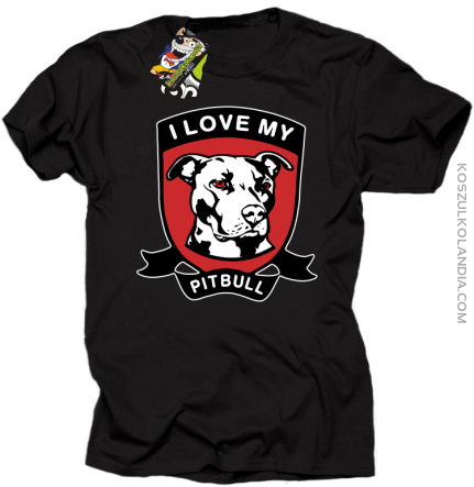 I Love My Pitbull - Koszulka męska czarna 