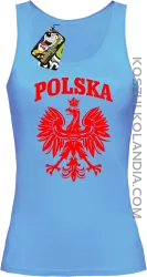 Polska - Top damski błękit 