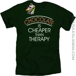 Chocolate is cheaper than therapy - Koszulka męska butelkowa 