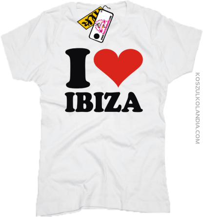 I LOVE IBIZA - koszulka damska 2 koszulki z nadrukiem nadruk