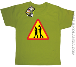 UWAGA komórkowe zombie - ATTENTION cellular zombie - Koszulka Dziecięca - Kiwi