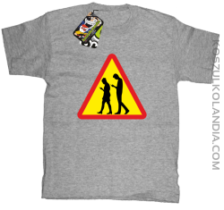 UWAGA komórkowe zombie - ATTENTION cellular zombie - Koszulka Dziecięca - Melanż