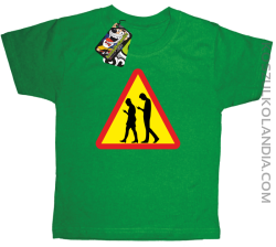 UWAGA komórkowe zombie - ATTENTION cellular zombie - Koszulka Dziecięca - Zielony
