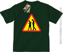 UWAGA komórkowe zombie - ATTENTION cellular zombie - Koszulka Dziecięca - Butelkowy