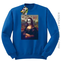 Mona Lisa Hello Jocker - Bluza męska standard bez kaptura niebieska 