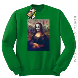 Mona Lisa Hello Jocker - Bluza męska standard bez kaptura zielona 