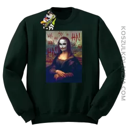Mona Lisa Hello Jocker - Bluza męska standard bez kaptura butelkowa 