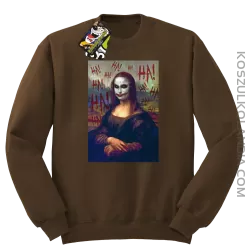 Mona Lisa Hello Jocker - Bluza męska standard bez kaptura brąz 