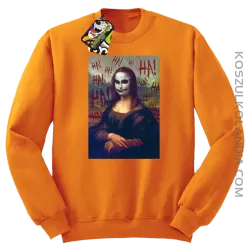 Mona Lisa Hello Jocker - Bluza męska standard bez kaptura pomarańcz 