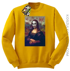 Mona Lisa Hello Jocker - Bluza męska standard bez kaptura żółta 
