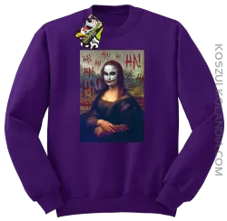 Mona Lisa Hello Jocker - Bluza męska standard bez kaptura fiolet 