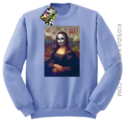 Mona Lisa Hello Jocker - Bluza męska standard bez kaptura błękit 