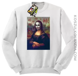 Mona Lisa Hello Jocker - Bluza męska standard bez kaptura biała 