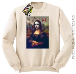 Mona Lisa Hello Jocker - Bluza męska standard bez kaptura beżowa 
