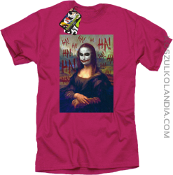 Mona Lisa Hello Jocker - Koszulka męska fuchsia 