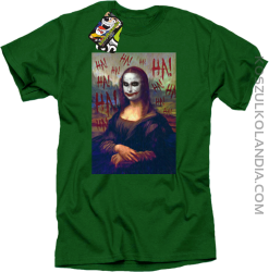 Mona Lisa Hello Jocker - Koszulka męska zielona 