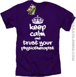 Keep Calm and trust your Physiotherapist - Koszulka Męska - Fioletowy