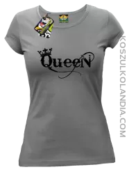 Queen Simple - Koszulka damska szara
