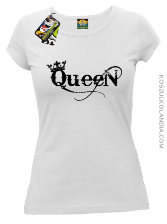 Queen Simple - Koszulka damska biała 