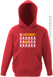 BE DIFFERENT - Bluza dziecięca z kapturem czerwona 