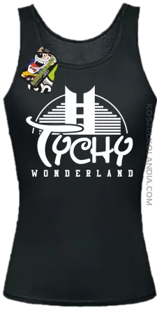 TYCHY Wonderland - Top damski czarny 
