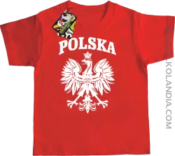Polska - Koszulka dziecięca czerwona 