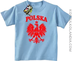 Polska - Koszulka dziecięca błękit 