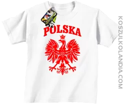Polska - Koszulka dziecięca biała 