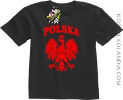 Polska - Koszulka dziecięca czarna