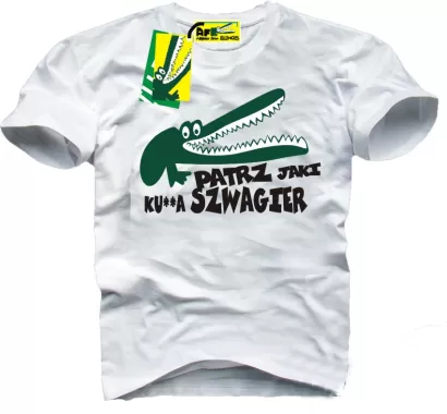 Alligator from Illinois nie Forfiter! Patrz jaki ku**a Szwagier  koszulka męska Nr KODIA00084