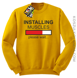Installing muscles please wait... - Bluza STANDARD żółty