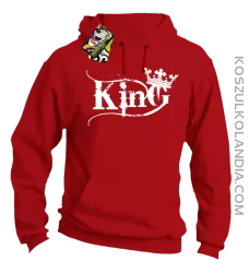 King Simple - Bluza męska z kapturem czerwona 