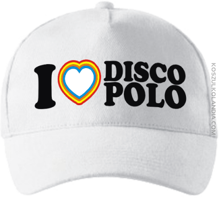 I Love DISCO POLO - czapka jokeyka letnia napis