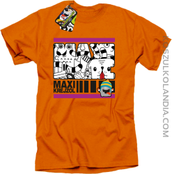 MAXI Krejzol Freaky Cartoon Red Doggy - Koszulka męska pomarańcz 